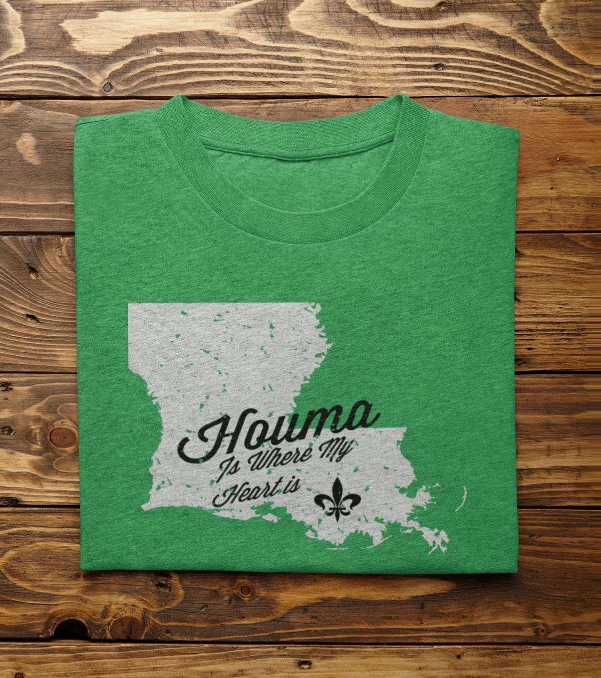 Houma Is Where My Heart Is T-Shirt | Louisiana Collection | Terrebonne Parish - Shamrock Collective