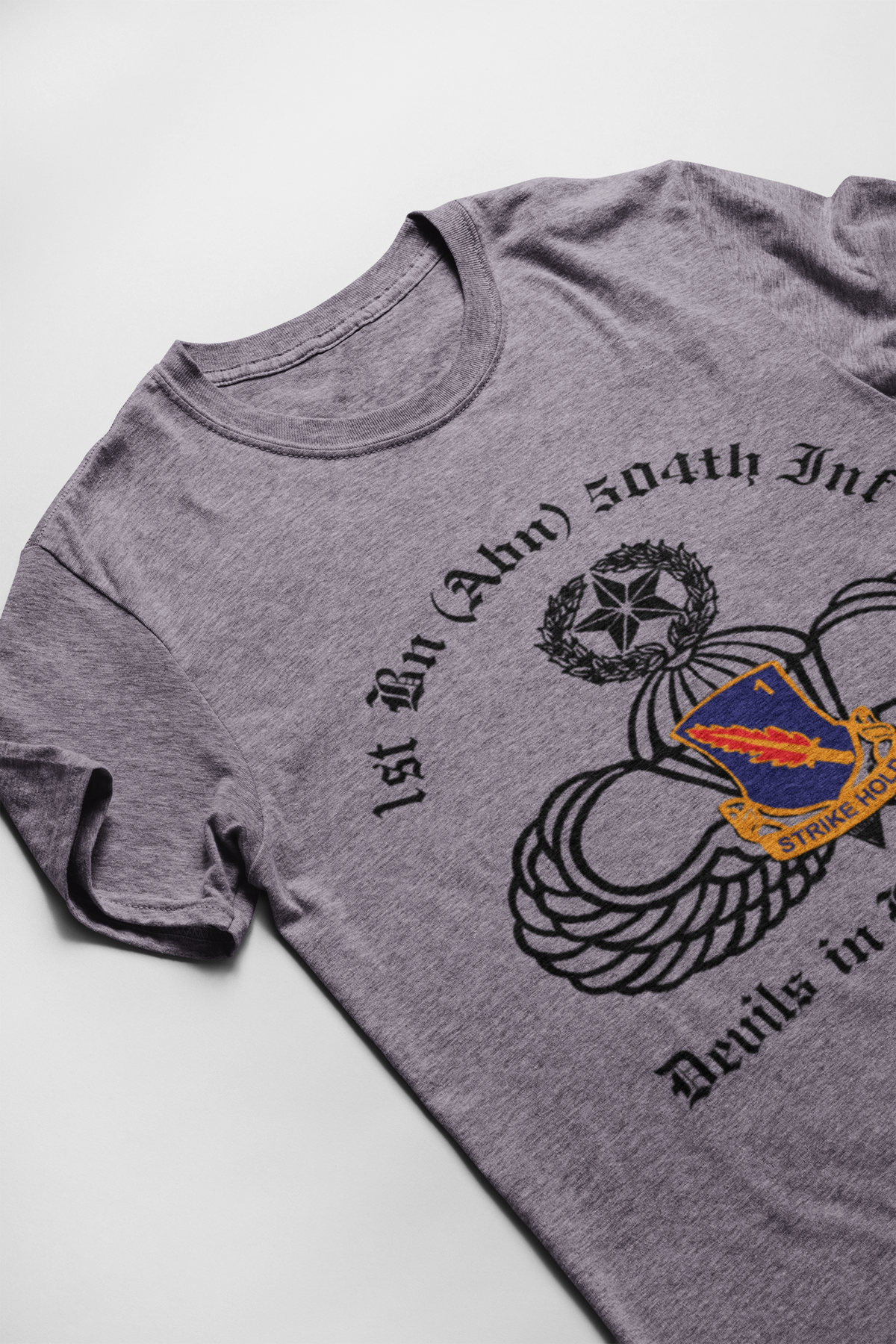 1-504 PIR Red Devils PT T-Shirt front mockup
