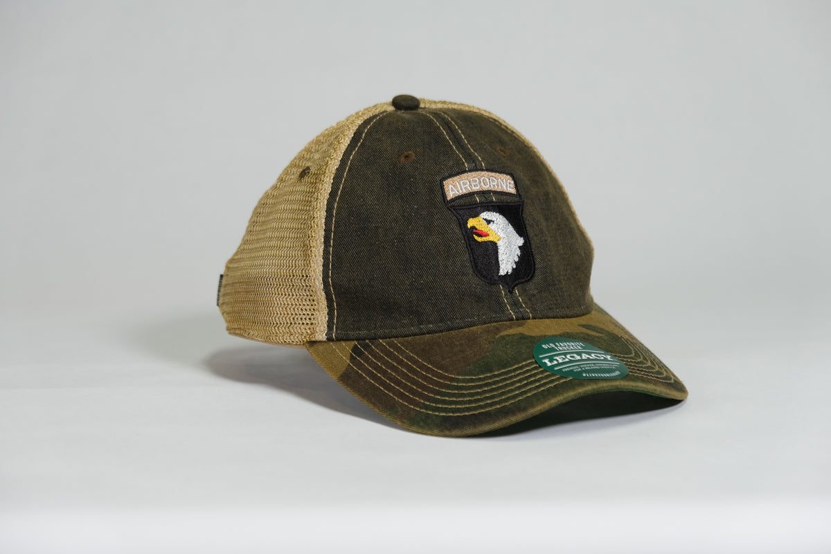 101st Airborne Division Patch Embroidered Full Color Old Faithful Trucker Cap - Shamrock Collective