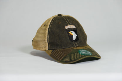 101st Airborne Division Patch Embroidered Full Color Old Faithful Trucker Cap - Shamrock Collective