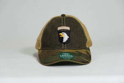101st Airborne Division Patch Embroidered Full Color Old Faithful Trucker Cap - Shamrock Collective