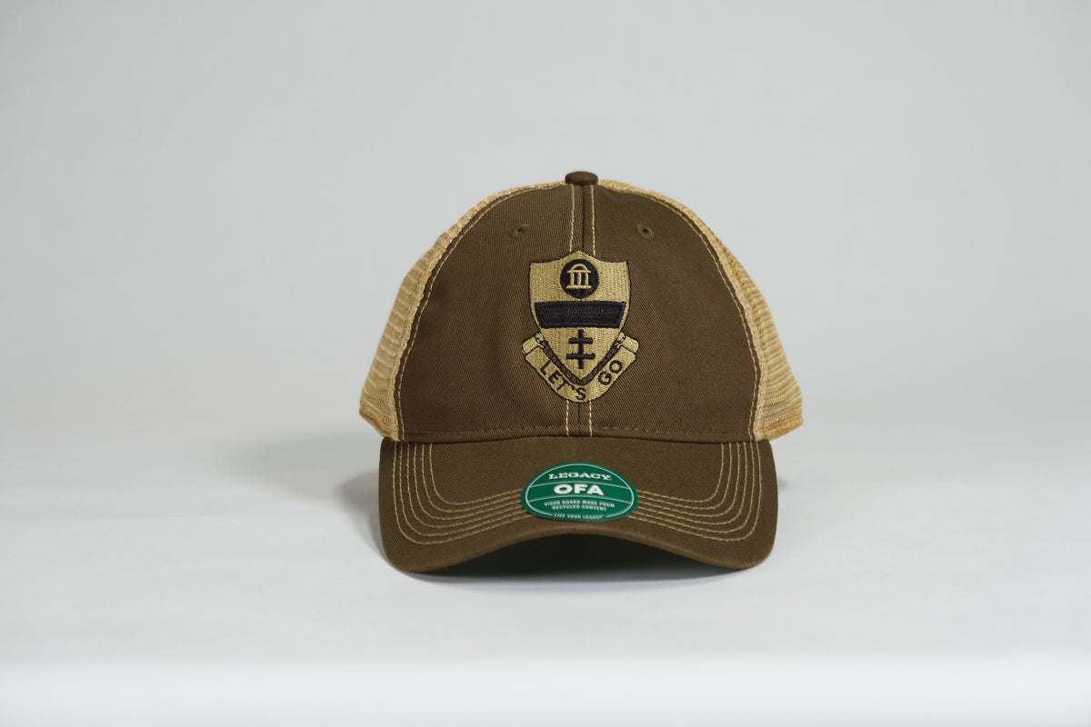 325th Airborne Infantry Regiment (AIR) DUI, 82nd Airborne Division Patch Embroidered Olive Drab Old Faithful Trucker Cap - Shamrock Collective
