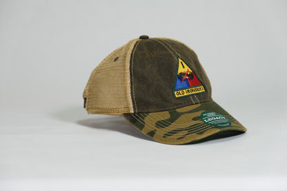 1st Armored Division Patch Embroidered Full Color Old Faithful Trucker Cap - Shamrock Collective