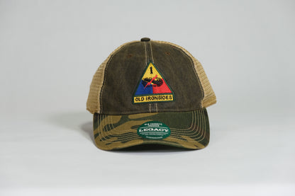 1st Armored Division Patch Embroidered Full Color Old Faithful Trucker Cap - Shamrock Collective