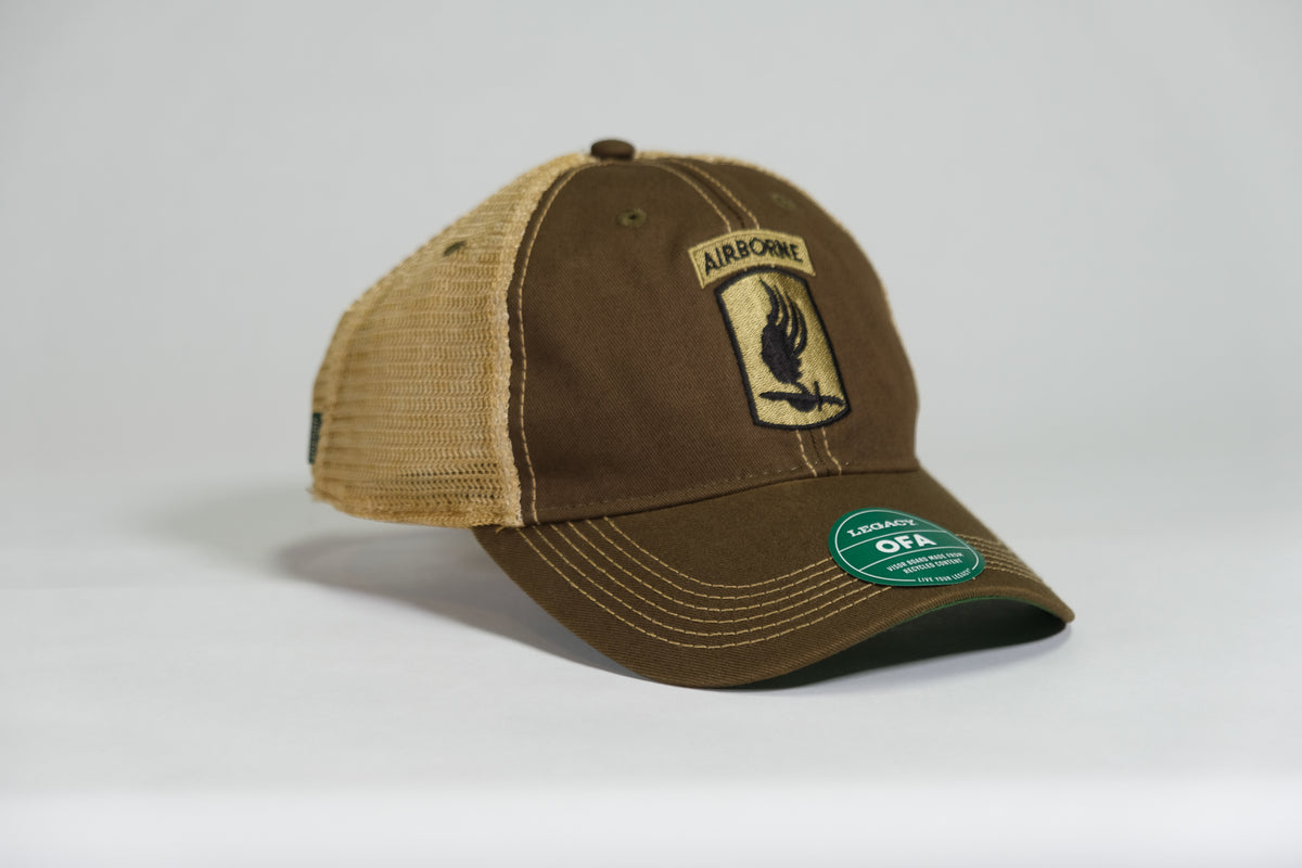 173rd Airborne Division Patch Embroidered Olive Drab Old Faithful Trucker Cap - Shamrock Collective
