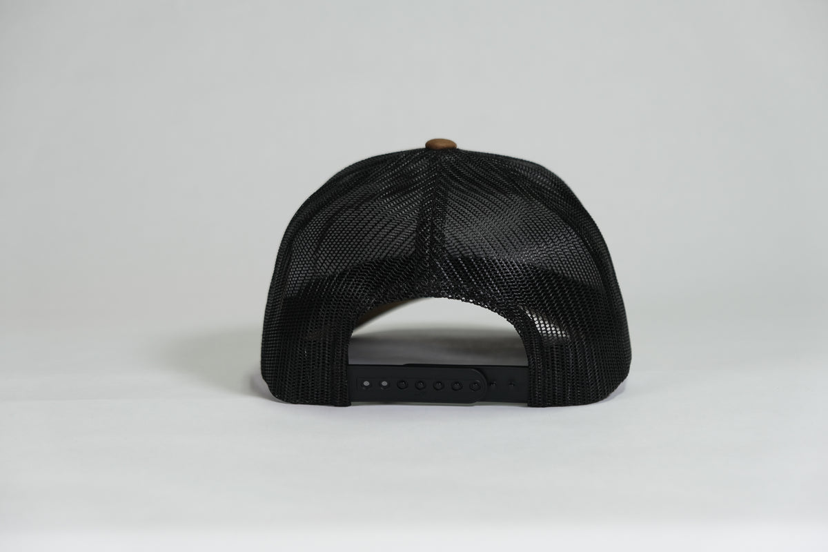 Basic Airborne Badge Embroidered Coyote Retro Trucker Cap - Shamrock Collective