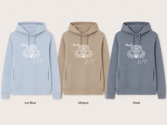 Proud Airborne Wife Hoodie | Veteran-Made Airborne Apparel