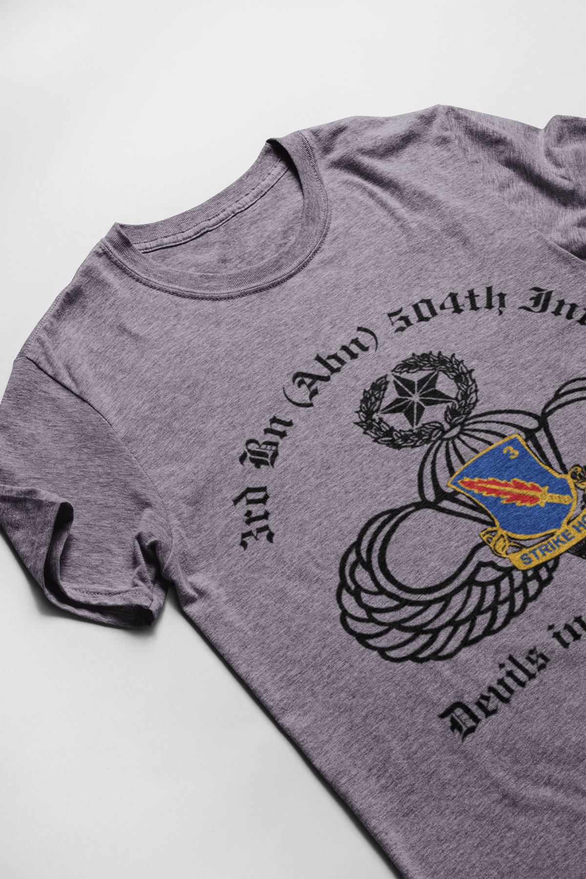 3-504 PIR Blue Devils PT T-Shirt - US Army 82nd Airborne Division Recreated Physical Training Tee - Shamrock Collective