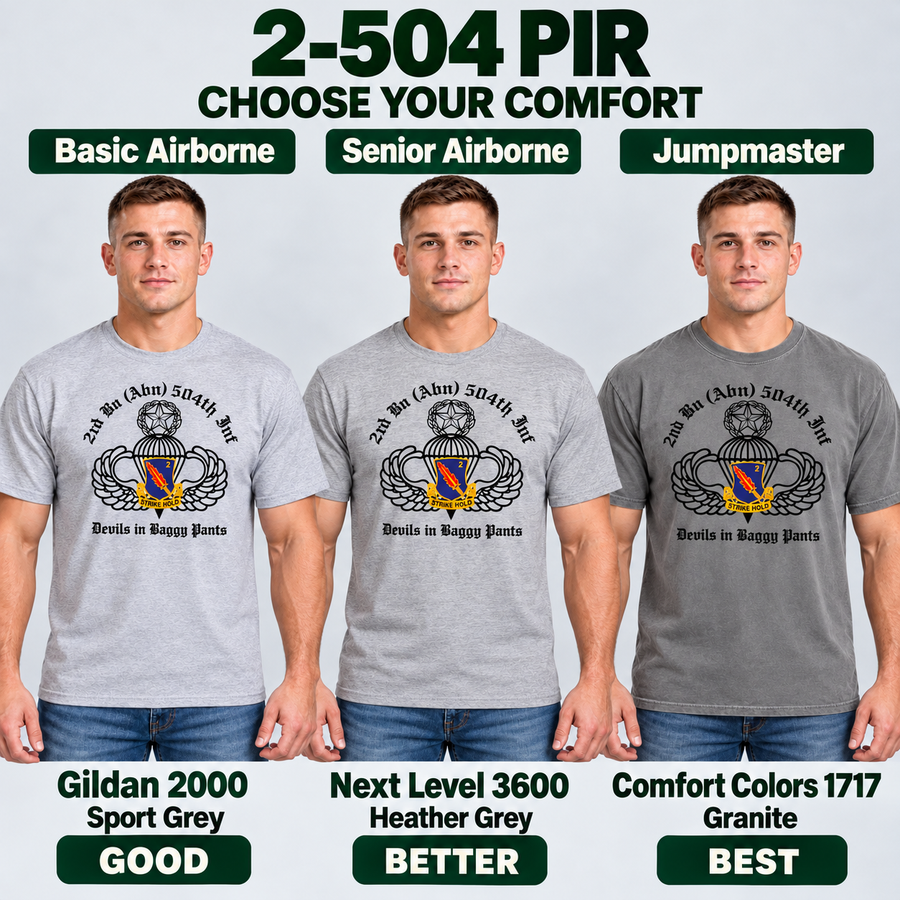 2-504th PIR “Devils in Baggy Pants” Airborne T-Shirt
