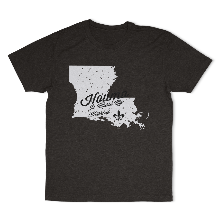 Houma Is Where My Heart Is T-Shirt | Louisiana Collection | Terrebonne Parish - Shamrock Collective