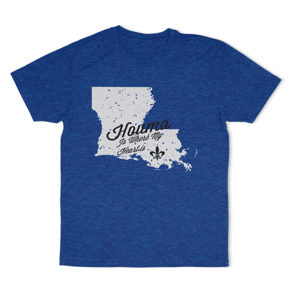 Houma Is Where My Heart Is T-Shirt | Louisiana Collection | Terrebonne Parish - Shamrock Collective