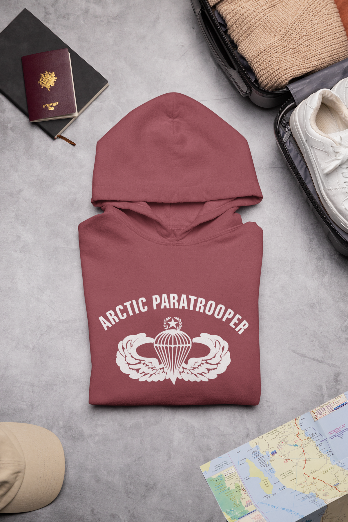 Arctic Paratrooper Airborne Hooded Sweatshirt - Artic Warfare Army Hoodie - Veteran Hoodie | FVBV Apparel - Shamrock Collective
