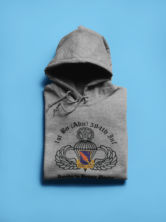 1-504 PIR Red Devils PT Hoodie - Honoring the US Army 82nd Airborne Division's Legacy - Shamrock Collective