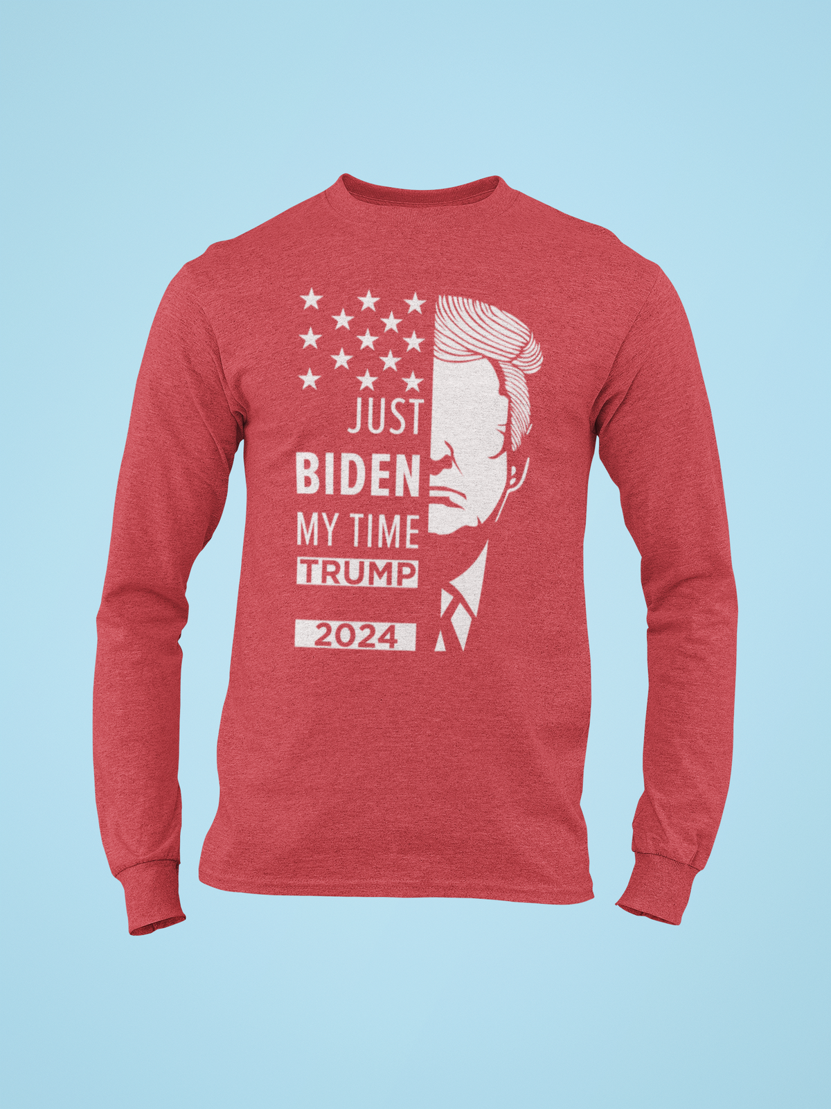 Biden My Time | Trump for President 2024 Long Sleeved T-Shirt | Political Politics | Presidential Race 2024 | FVBV Apparel - Shamrock Collective