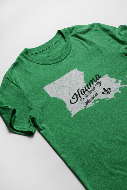 Houma Is Where My Heart Is T-Shirt | Louisiana Collection | Terrebonne Parish - Shamrock Collective