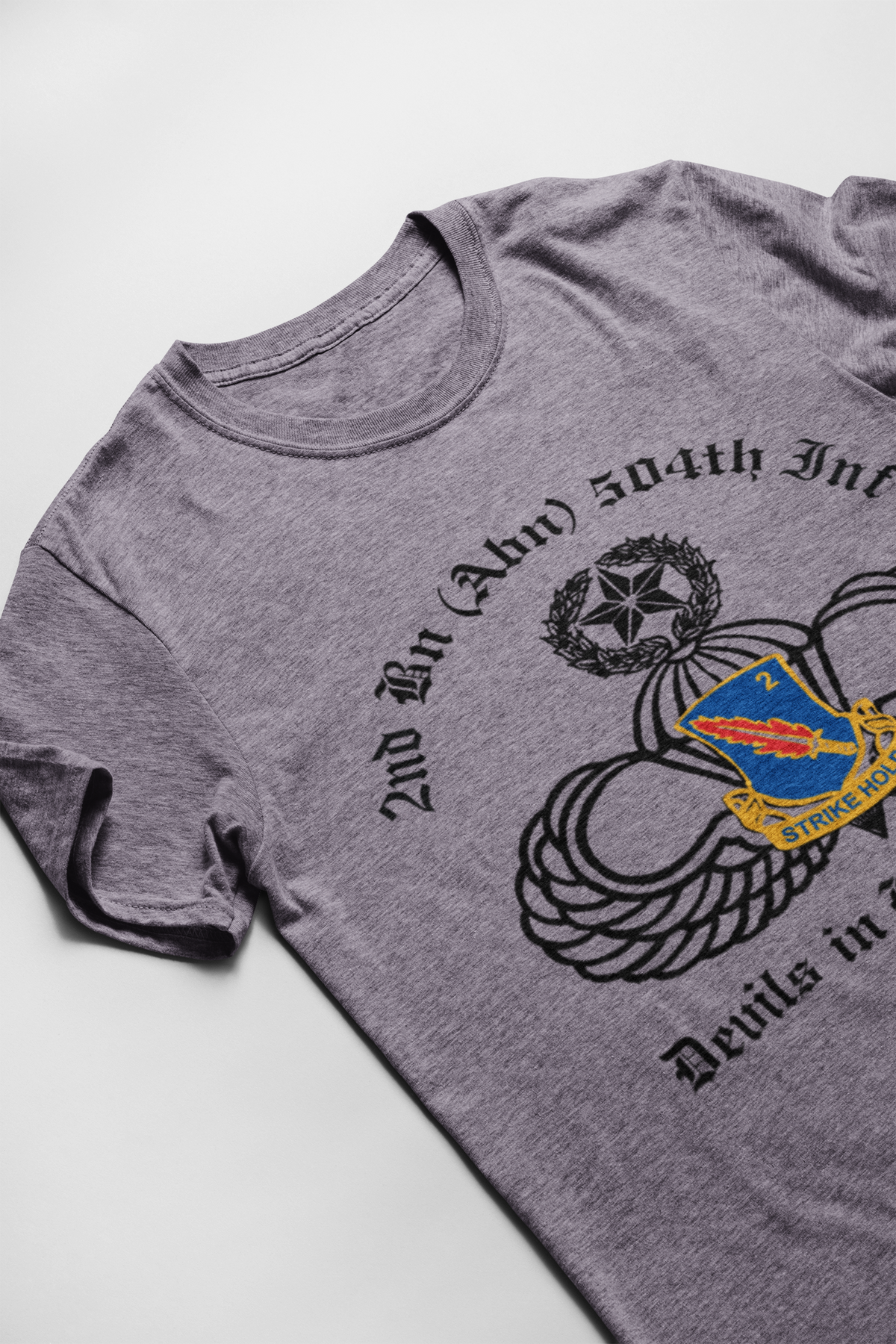 2-504 PIR White Devils PT T-Shirt - US Army 82nd Airborne Division Recreated Physical Training Tee - Shamrock Collective