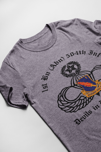 1-504 PIR Red Devils PT T-Shirt front mockup