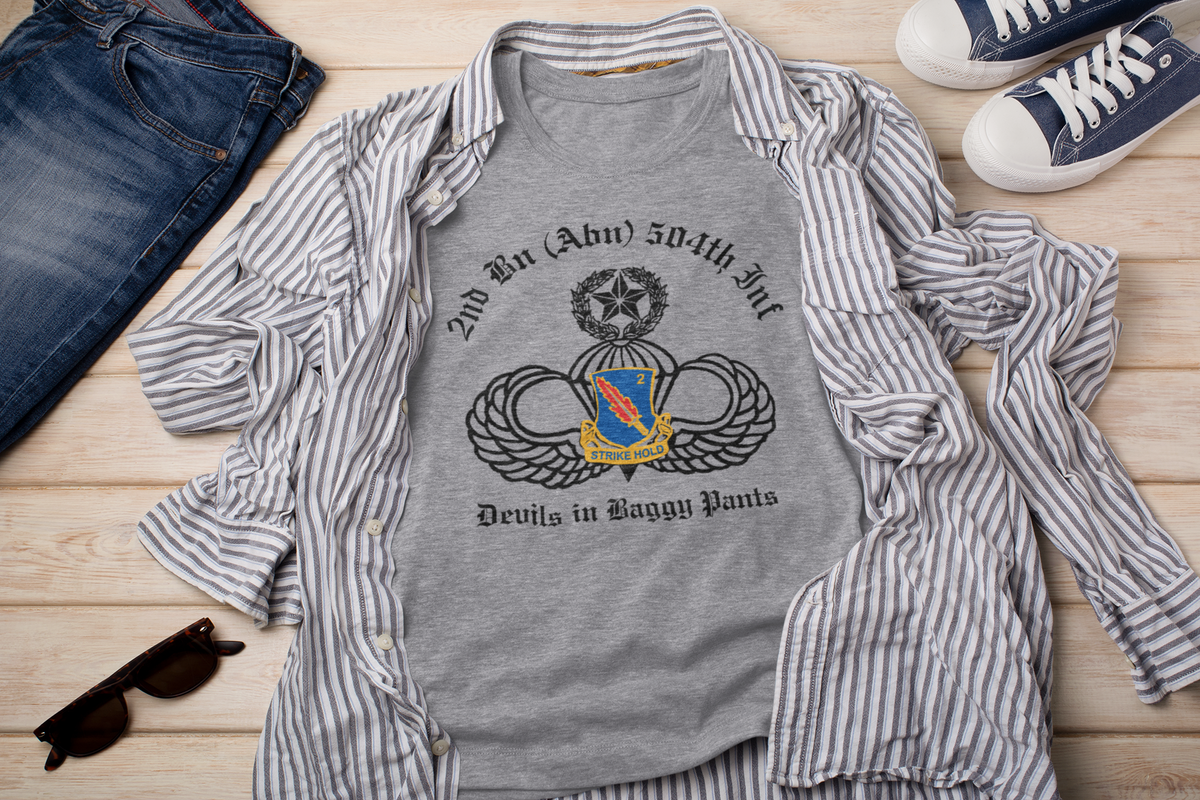 2-504 PIR White Devils PT T-Shirt - US Army 82nd Airborne Division Recreated Physical Training Tee - Shamrock Collective