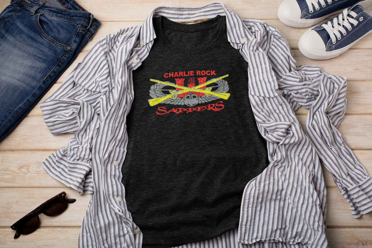 Charlie Rock 44th Engineers PT T-Shirt - Essayons | Army PT Shirts - Shamrock Collective