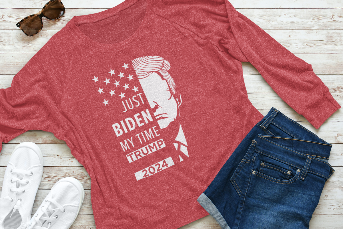 Biden My Time | Trump for President 2024 Long Sleeved T-Shirt | Political Politics | Presidential Race 2024 | FVBV Apparel - Shamrock Collective